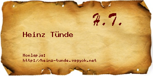 Heinz Tünde névjegykártya